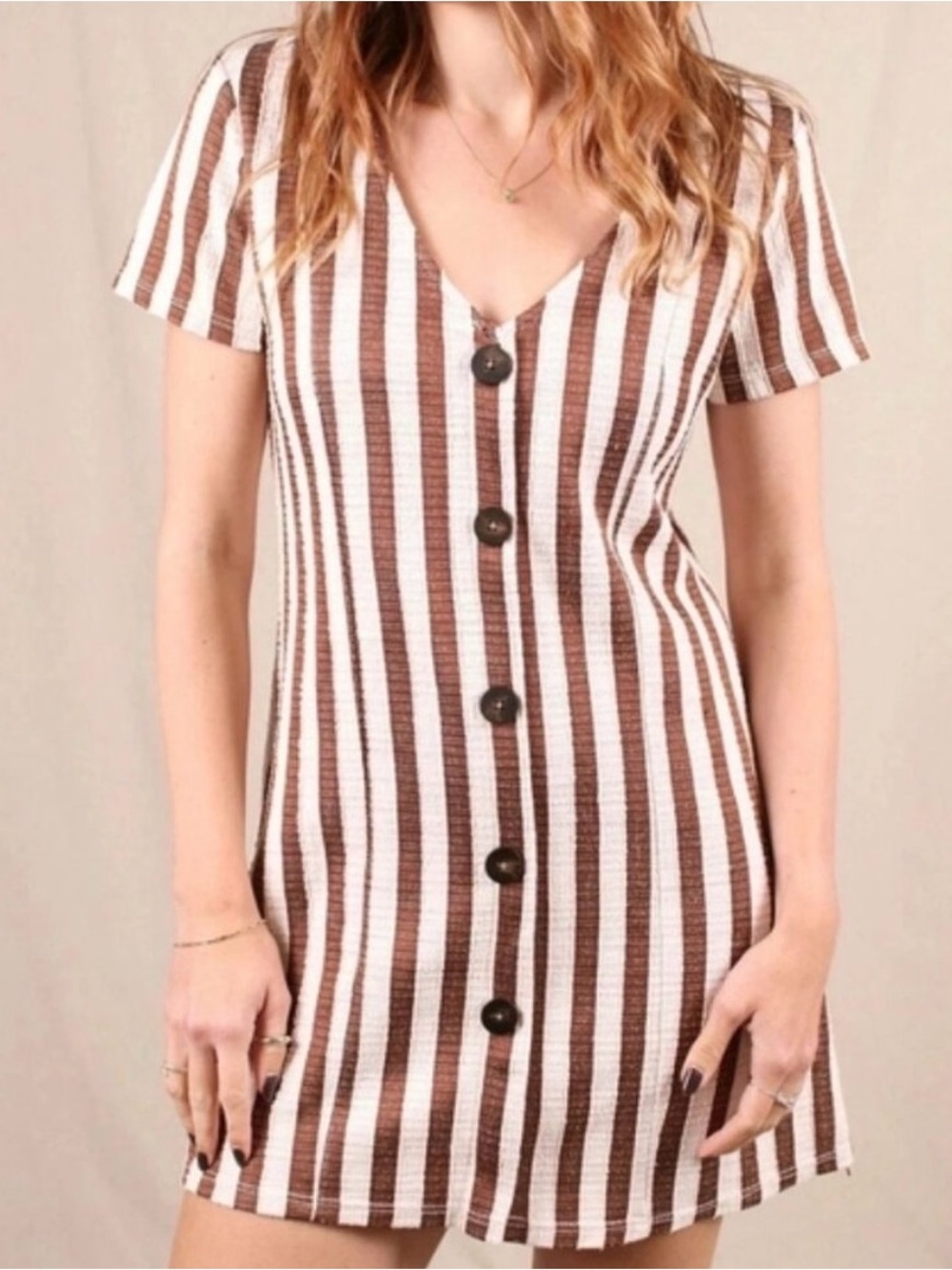Zara Striped Button-Down Dress